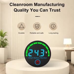 DC 7-55V 미니 원형 LED 배터리 잔량 표시기 차단 메모리 기능 전기차 범용 테스터