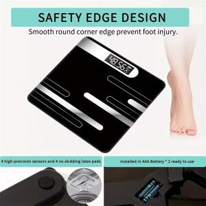 스마트 디지털 체지방 측정기 정확한 기능이 있는 가정용 충전식 전자 체중계 작고 휴대 가능