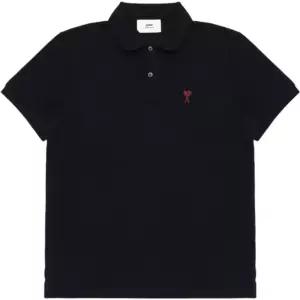 BFUPL001 760 001 하트 로고 블랙 폴로 피케 티셔츠 카라티