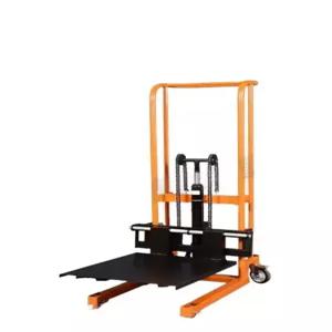 전동지게차 미니스태커 400kg 유압리프트 220v 12v 파레트 크랭크 수동 주황색