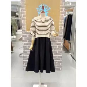 [레코브](대전신세계)스트라이프 니트 배색 원피스 (LC31F3OP506X)