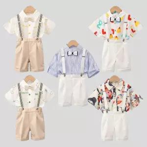 드림픽쳐 반팔 셔츠 서스팬더 멜빵 세트.