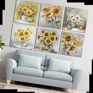 해바라기벽장식 해바라기 액자 모음 풍수그림 거실 유화