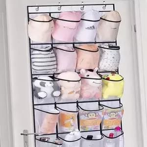 걸이형 24포켓 모자 수납 정리함 LMCF-0142 문걸이모자수납 모자가방수납정리함