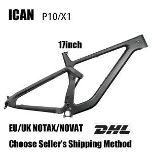 ICAN P10 27.529er 100% 카본 프레임 산악자전거 풀 서스펜션 자전거 BSA 쓰루 액슬 148*12 27.5*3.0 29*2.