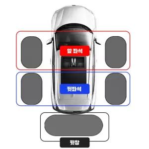 차량용 흡착식 망사 햇빛막이 썬가드 5종세트 커텐 자동차창문가리개