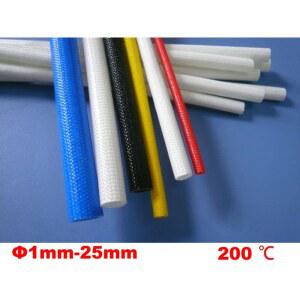 전선관 ID 3mm 유리 섬유 튜브 실리콘 수지 꼰 와이어 슬리브 내염성 절연 케이블 보호 파이프 200 Deg