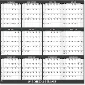 2026 월 캘린더 - 연간 2026년 1월 12월 34.8 x 22.8 대형 8개의 둥근 스티커가 있는 12개월 두꺼운 종이