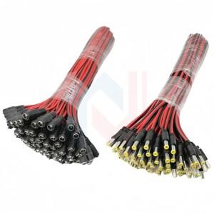 5개묶음 5.5x2.1mm 남성 여성 플러그 12V DC 전원 피그테일 케이블 잭 CCTV 카메라 커넥터 테일 연장 24V