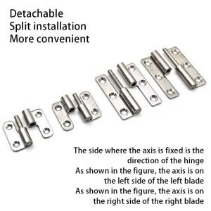 1Pcs 슬립 조인트 이동식 힌지 304 스테인레스 스틸 리프트 플래그 오프 분리형 경첩 가구 하드웨어 왼쪽