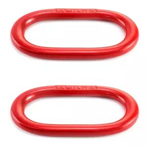 QWORK 타원형 마스터 링크 2팩 5/8인치 6600파운드 80등급 스틸 헤비 듀티 체인 팅 링 및 리깅 용도 -