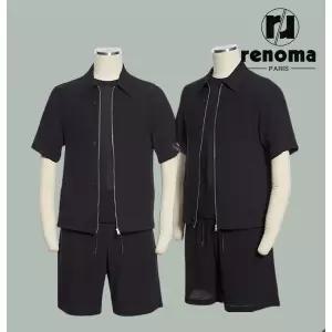 [롯데백화점]레노마 SS 봄여름 블랙 플리츠 반팔 집업 프리미엄 점퍼 RRJMBU55A