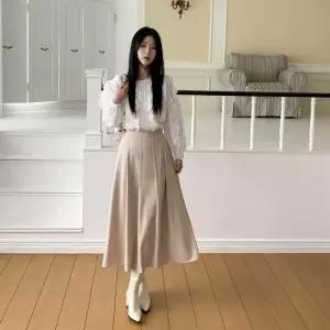 [다잇템] 여성 롱 하이웨스트 후레아 스커트