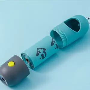 강아지 반려동물 LED 휴대용 캡슐 케이스 배변봉투 펫배변봉투