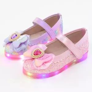 메리 하트 천사 국산 구두 유아 공주 여아 LED 구두