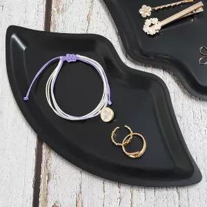 무광 블랙 입술 트레이악세사리 정리함 수납함 테이블 소품 정리 장식