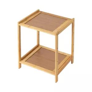 대나무 책선반 2단 책장 인테리어 수납 튼튼한 간편한 진열대튼튼한 생활용품
