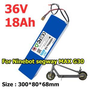 세그웨이 나인봇 맥스 G30 전동 스쿠터 전용 배터리용 36V 18000mAh 10S6P 18650 리튬이온 팩 (BMS 20A 포