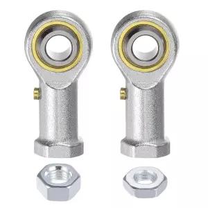 uxcell PHSB5 5/16인치 암봉 끝 베어링 세트 - 잼 너트로 끝나는 5/16-24 좌/우 나사산 막대 2개