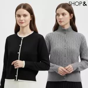 [샵앤] [무료배송] 여성 봄신상 화사한 고급 니트 가디건 3종 균일가