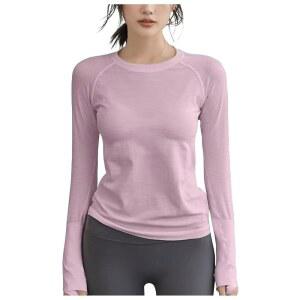 [lisusut] 운동복 요가복 상의 스포츠 이너 여성 긴팔 흡한 속건 스트레치 체형커버 무지 롱티셔츠 티셔츠 요가 트레이닝 헬스 필라테스복 러닝 얇은 신축성 봄가을겨울