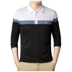 [Caqnni] 폴로셔츠 남성 긴팔 흡한 속건 t 셔츠 비즈니스 골프웨어 통기 스포츠웨어 멋있다 생신선물 70대 상의 신사 남여공용 속옷 등산 성인