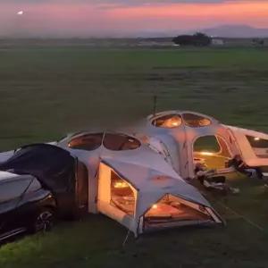 불멍 텐트 쉘터 블랙 파이어 캠핑 이글루 장박 글램핑 원터치 돔 오두막텐트 쉘터도어