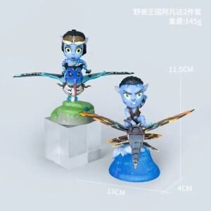 귀여운 아바타 2 네이티리 & 제이크 설리 PVC 피규어 모델 12cm - 팬들을 위한 수집용 애니메이션 캐릭터