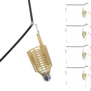 휴대용 낚시 미끼 케이지 4PCS 경량 덫 바구니 피더 피쉬 태클 액세서리 20g 30g 40g 50g (30g 4개)