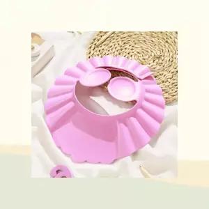 실리콘재질 샴푸캡 사이즈조절 귀마개형 유아용 물튐방지 샤워캡 목욕