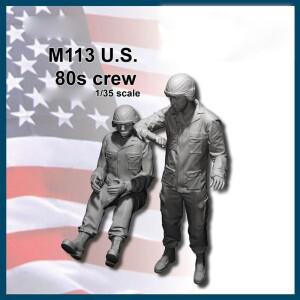 호환상품 1/35 M113 미국 승무원 2 세트 레진 모델 피규어 군인 밀리터리 테마 조립되지 않고 도색되지 않