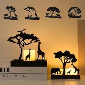 캔들 홀더 인테리어 소품 촛대 장식 메탈 코끼리+기린 (KYR-WD886C4)