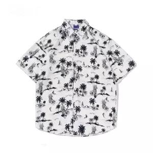 남자 하와이안 셔츠 오버핏 여행 바캉스 커플 여름 프린트