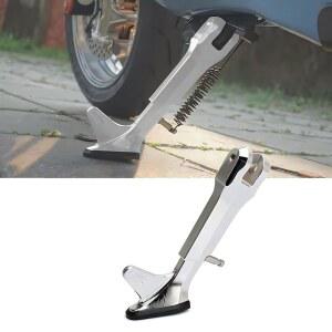 베스파 프리마베라 150 스프린트 킥스탠드 풋 사이드 스탠드 주차 랙 지원 알루미늄 스탠드(실버)에 맞는 모터사이클 액세서리