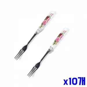 WL 장미 손잡이 티포크 2p 14.5cm x10개 손님용포크