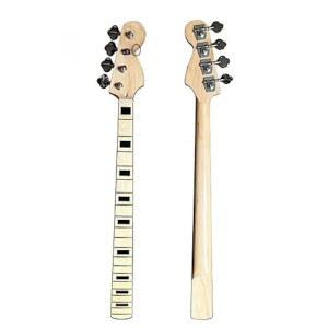 올지타 4 스트링 일렉트릭 베이스 기타 넥 튜너 세트 20 프렛 메이플 블랙 바인딩 핑거보드 교체용 DIY