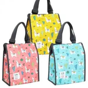 캐릭터 패턴 보온 휴대용 쿨러백 소형 토트백 캐릭터보온보냉가방소