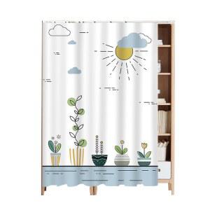 다용도실 커튼 레일 가림 중문 가림막커튼 옷장 차단 미니 키친 50x100cm 후드칸