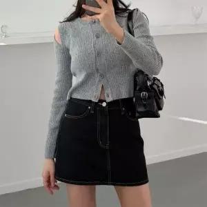 [다잇템] 여자 속바지 데님스커트 논페이드 자수 에이라인 미니스커트_24422477_588872