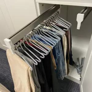 인출식 슬라이딩 구성 거울 바지걸이 행거 옷걸이 레일 옷장