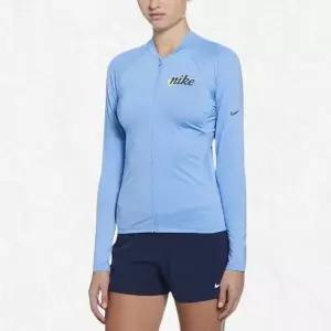 [나이키] 여자래쉬가드 여성 시그니처 스우시 풀 집업 롱 슬리브 하이드 NESSF325-438 2549925