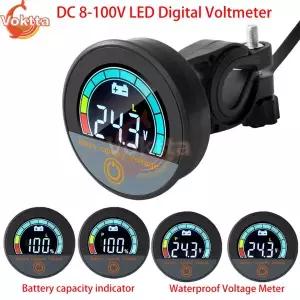 DC 8-100V LED 디지털 전압계 12V 24V 36V 48V 방수 전압 테스터 자동차 오토바이 보트에 대 한 배터리 용