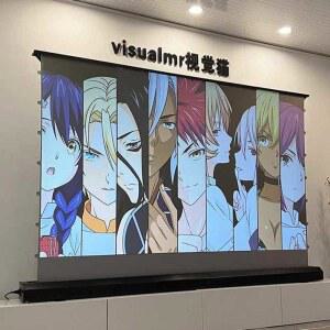 tv 전동 롤러블스크린 60인치 화이트 나노 빔스크린 리프트 스크린 영화관 롤러블 전자동