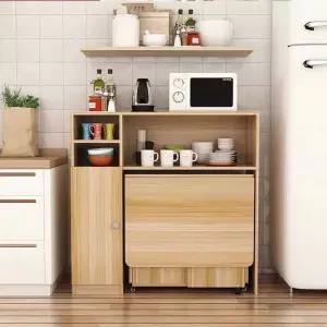 접이식식탁렌지대 주방 수납장 전자렌지 확장형 밥통