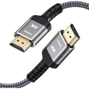 하이윙스 4K 쇼트 HDMI 케이블 2.36피트 / 72cm 총 길이, 2피트 61cm 길이 HDR 브레이드 코드, 이더넷 /ARC, 3D, HDCP 2.2 고속, PS-4 /3 모니터 스트리밍 미디어 호환