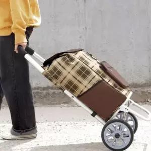 [골드스마일]경량 장 바구니 카트 패브릭 접이식 쇼핑 카트 캠핑 시장