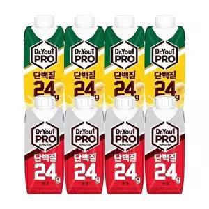 닥터유 프로 단백질 드링크 바나나 250ml x4 + 초코 250ml x4