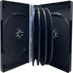 Mediaxpo 공간 절약 멀티 DVD 케이스 - 최대 10개의 디스크 보관 가능 투명 플라스틱 커버 미디어를