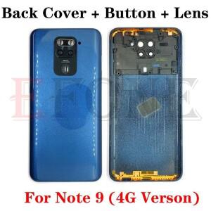 샤오미 레드미 노트 9 M2003J15SC 후면 배터리 커버 패널 도어 하우징 케이스 (카메라 렌즈 + 측면 버튼 포