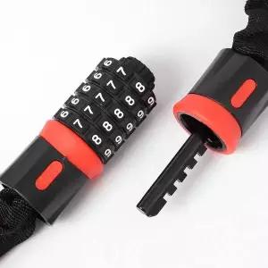 자물쇠 오토바이 다이얼 90cm 레드 5자리 자전거